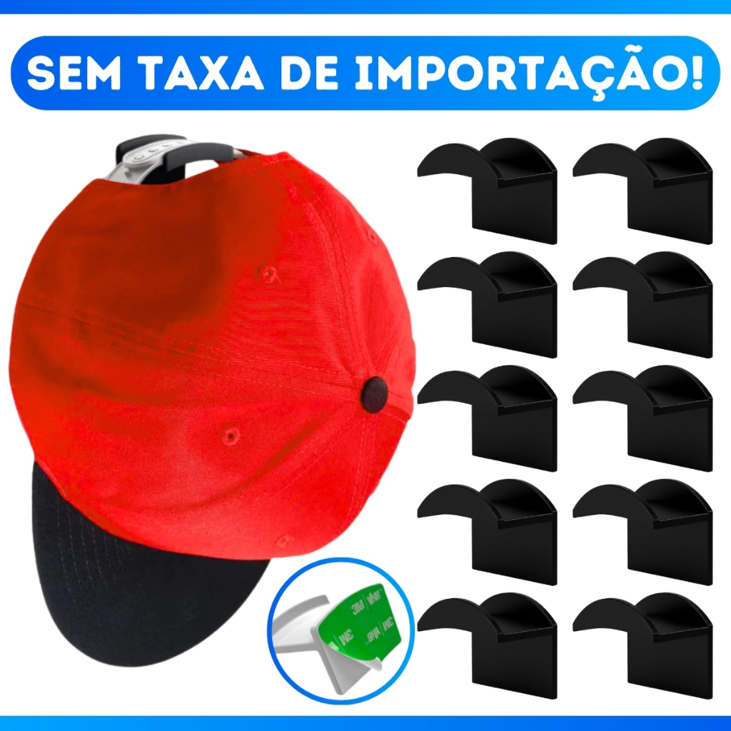 10pcs Sem Furo Ganchos Para Chapéu Adesivos Multifuncionais - MEGA PROMOÇÃO