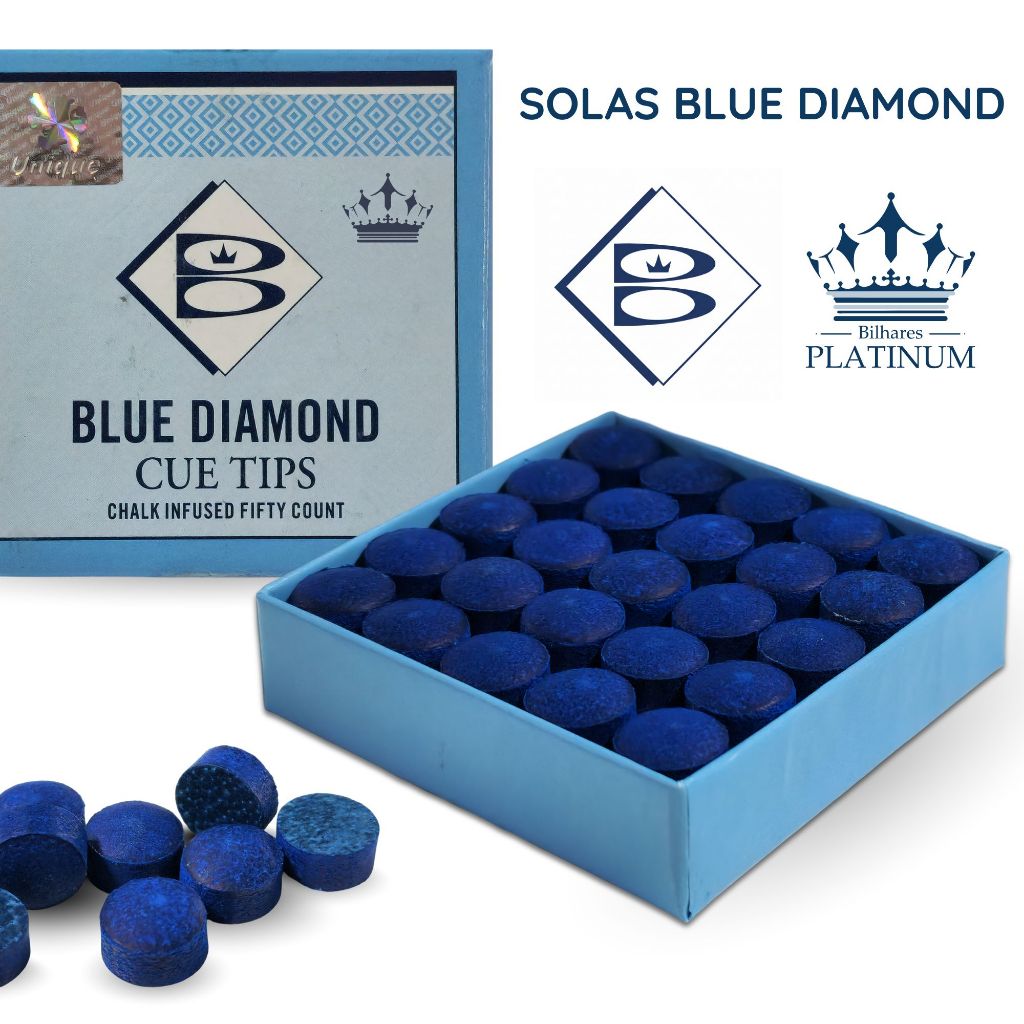 Sola Brunswick Blue Diamond de Couro 11mm P/ Taco Sinuca Bilhar Original