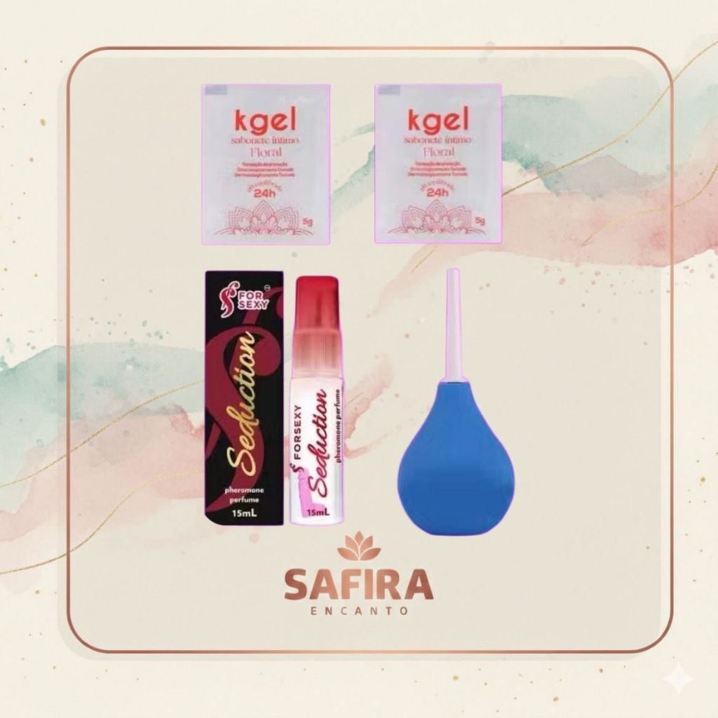 Kit  Ducha Higiênica Unissex +  Perfume feromonio+ Sabonete Íntimo Kgel Sachê 5g