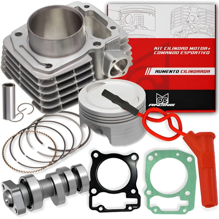 Kit Cilindro 190cc Cg 150 Titan 150 Nxr Bros 150 Pistão 64,5mm