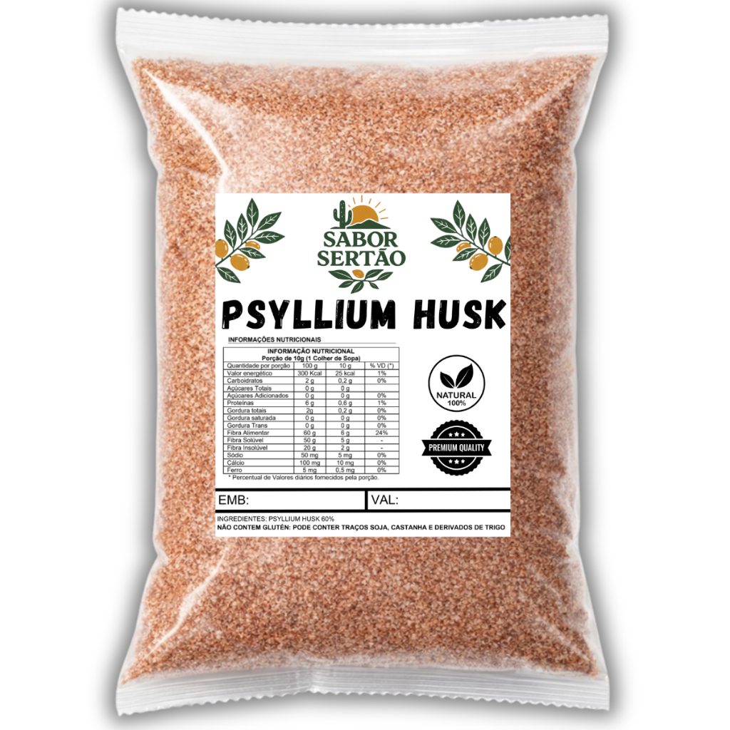 Psyllium Natural - Rico em Fibras 1 KG - 500GR - 250GR em Oferta na Shopee