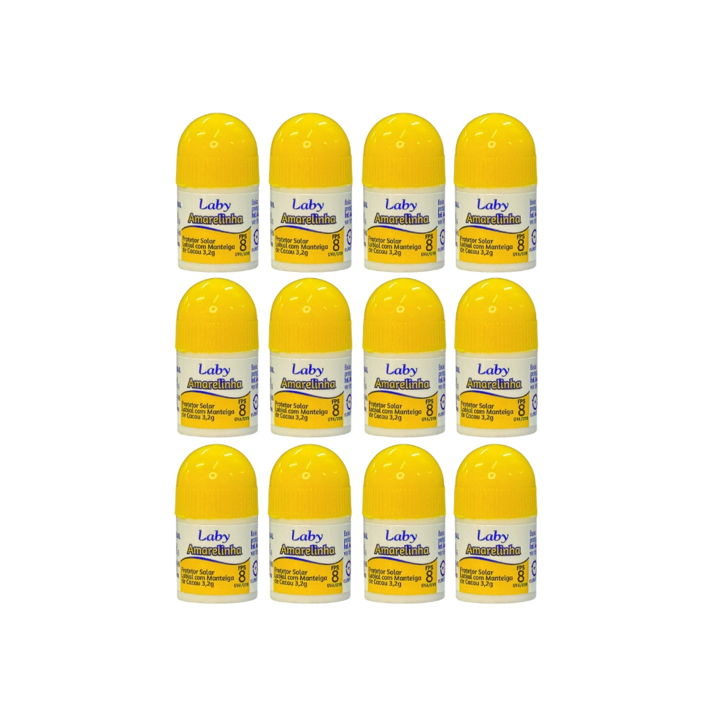 KIT com 12/15/24 LABY Mant Cacau FPS8 Push Pull 3,2g