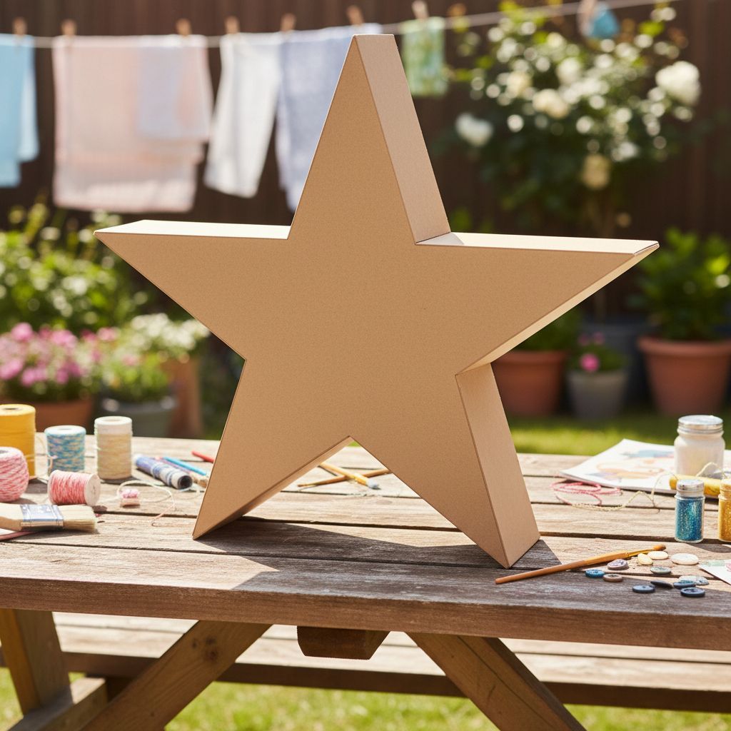 Estrela de 60cm em MDF para festa em Oferta na Shopee