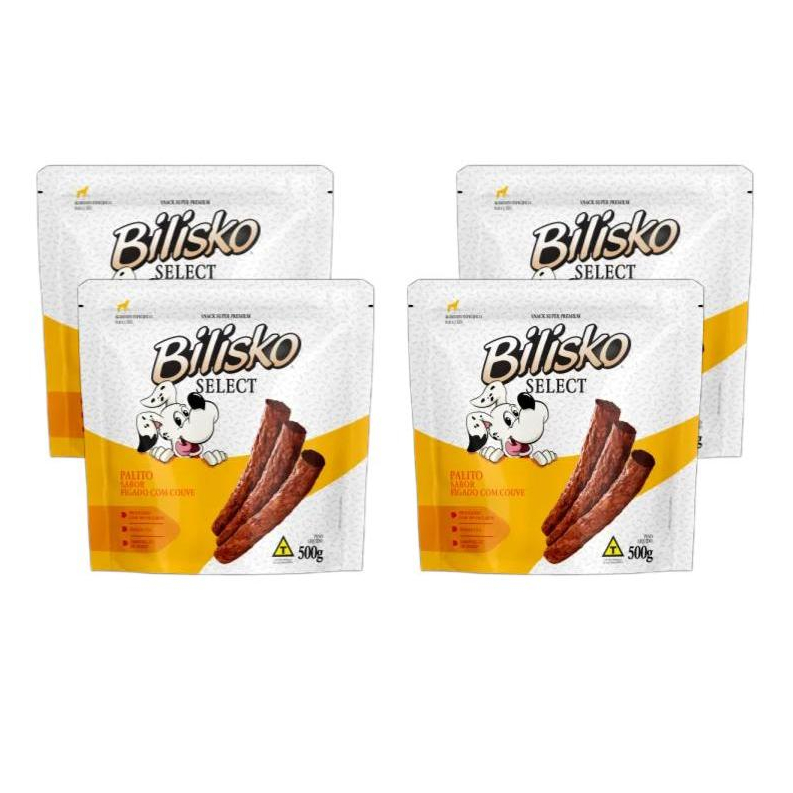 Palito Bilisko Fígado e Couve 500g 🥩🥬 Petisco p/ Cães - Adestramento e Recompensa🐶