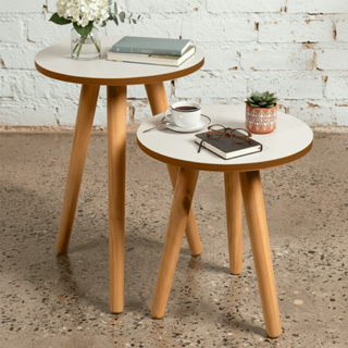 Conjunto de Mesa Canto Pe Palito Madeira Tripe Porta Quadros E Objetos Branco Ou Preto em Oferta na Shopee