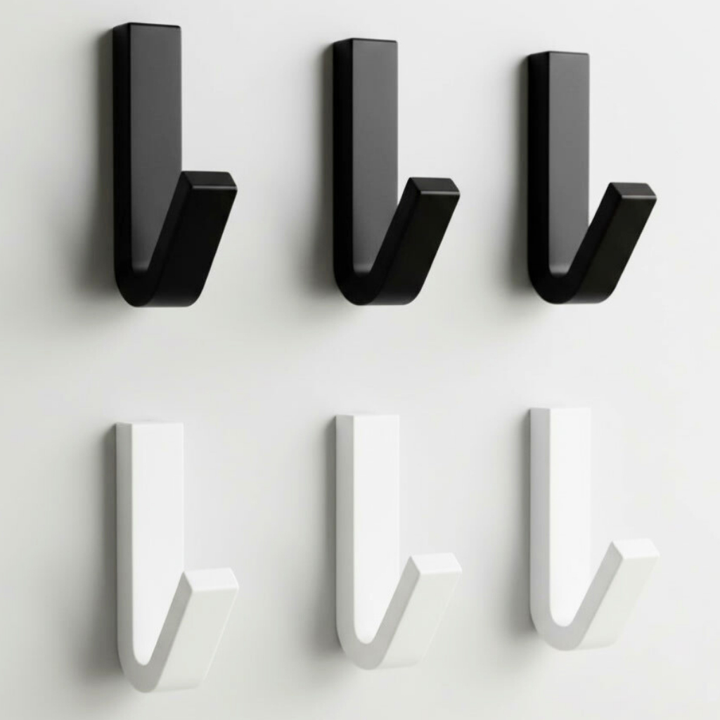 Kit Ganchos de Parede Sem Furos Adesivo Dupla Face Cabideiro Resistente para Toalha e Roupa em Oferta na Shopee