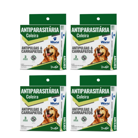 Kit com 4 Coleiras Antipulgas Carrapatos Dugs Cães Cachorro- 56 em Oferta na Shopee