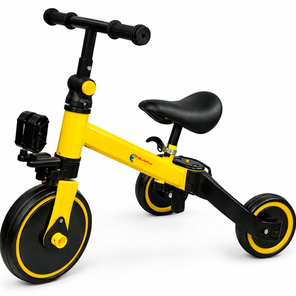 Bicicleta Equilíbrio 3 Em 1 Balance Triciclo Amarelo em Oferta na Shopee