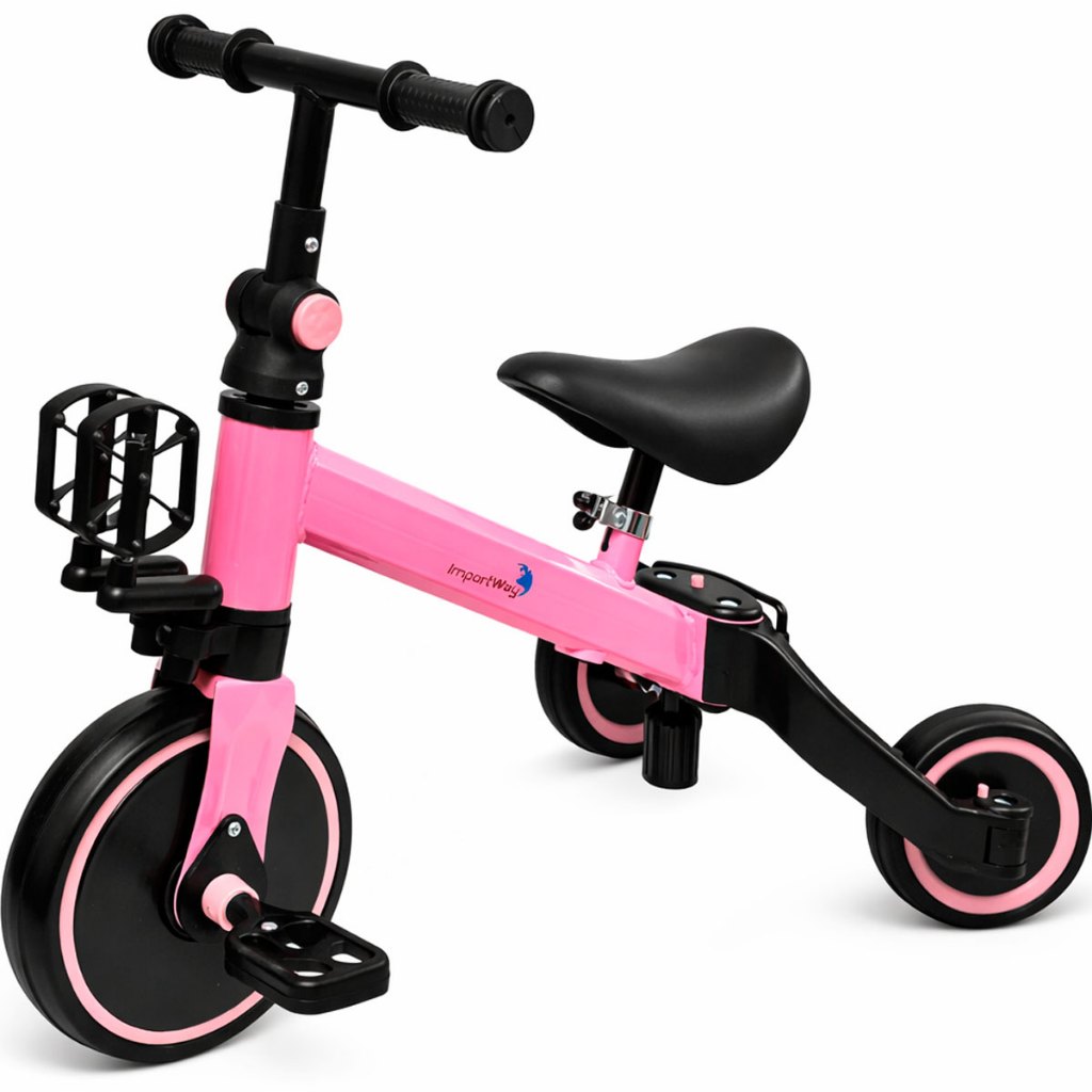 Bicicleta Equilíbrio 3 Em 1 Balance Triciclo Rosa em Oferta na Shopee