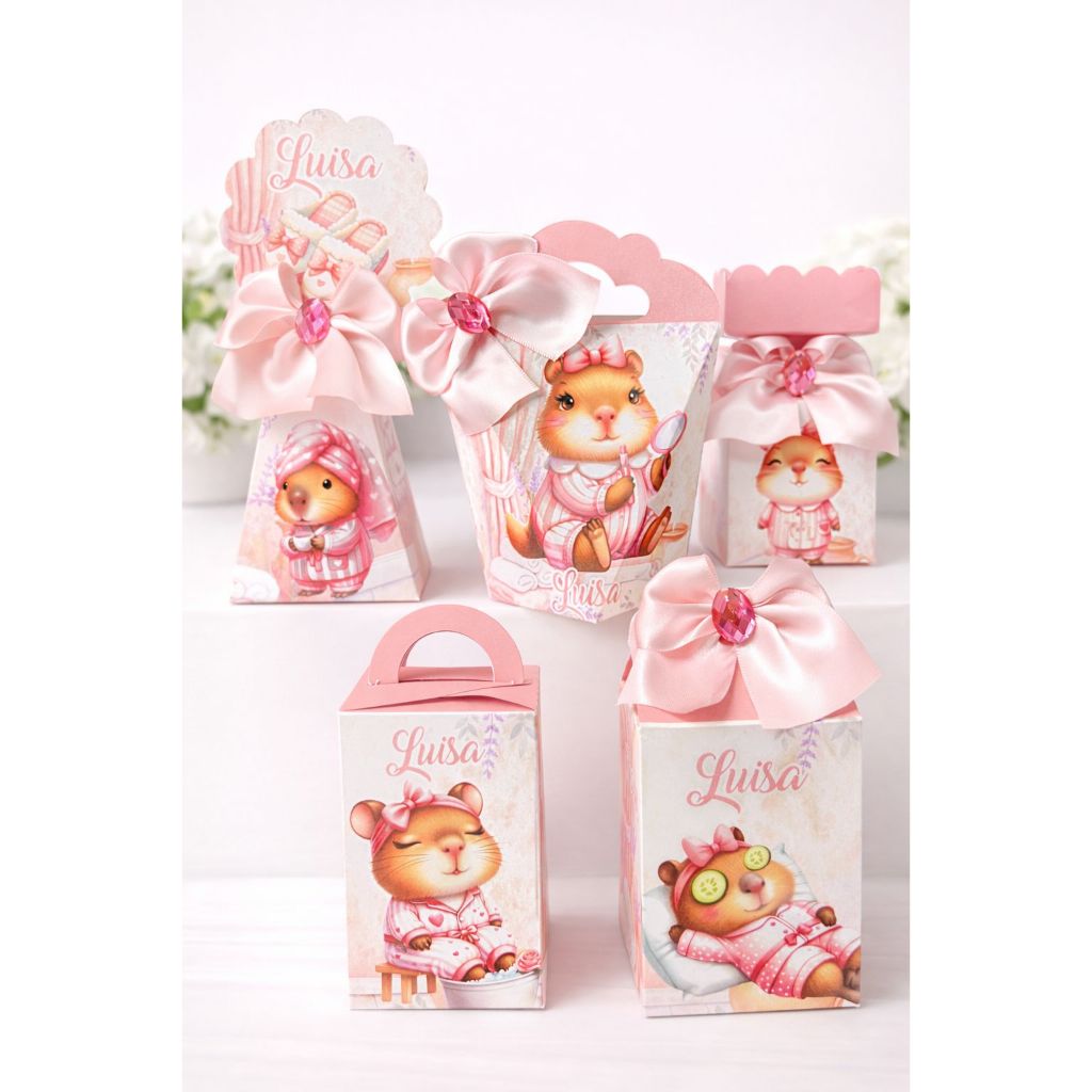 Kit Personalizado Capivara no spa Pegue e Monte Festa Infantil em Oferta na Shopee