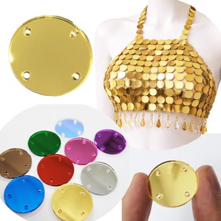 Paetê Chaton Lantejoulas Redondo Acrílico Espelhado Com Furos - 2,5 Cm - Diversas Cores - 50 e 100 Unidades em Oferta na Shopee