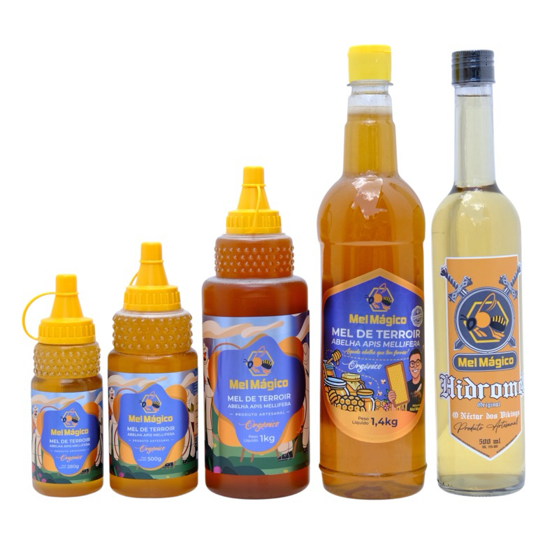 Mel De Abelha 100% Puro Orgânico - Florada Silvestre - Mel Mágico em Oferta na Shopee