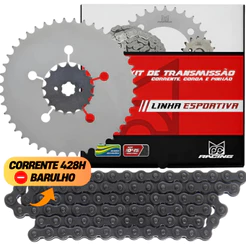 Kit Relação Cbx 200 Strada Aço 1045 Reduzida Coroa 38 Dentes 428h