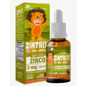 ZinTrix Zinco em Gotas 30ml Sabor Morango - Flora Nativa do Brasil