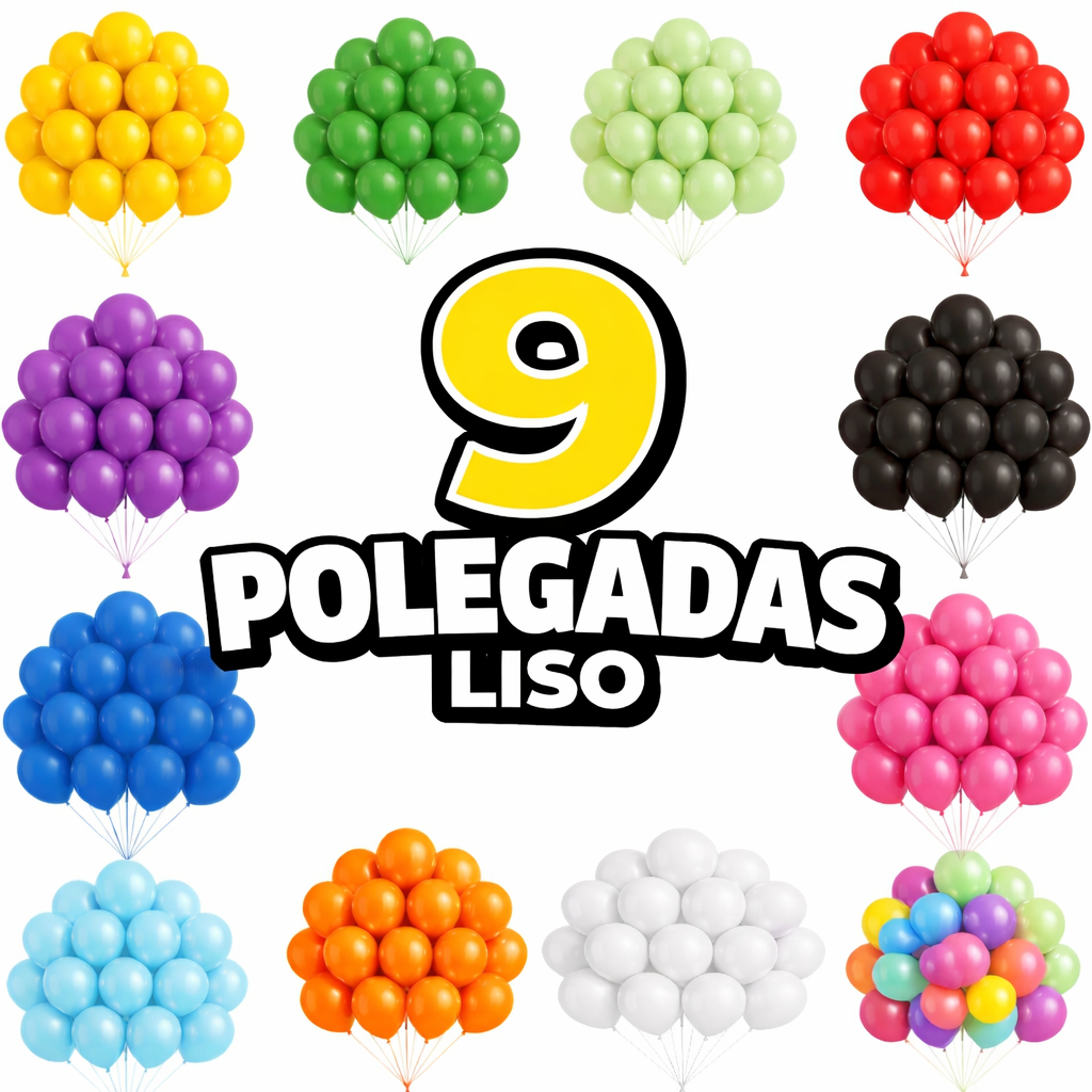 Balão 9 Polegadas Liso 50 Unidades Varias Cores Sortidas Bexiga de Látex Festa, Decoração e Eventos em Oferta na Shopee
