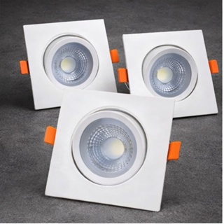 Kit 3 Spot Led 7W Luminária Quadrado Branco Frio Embutir Bivolt em Oferta na Shopee