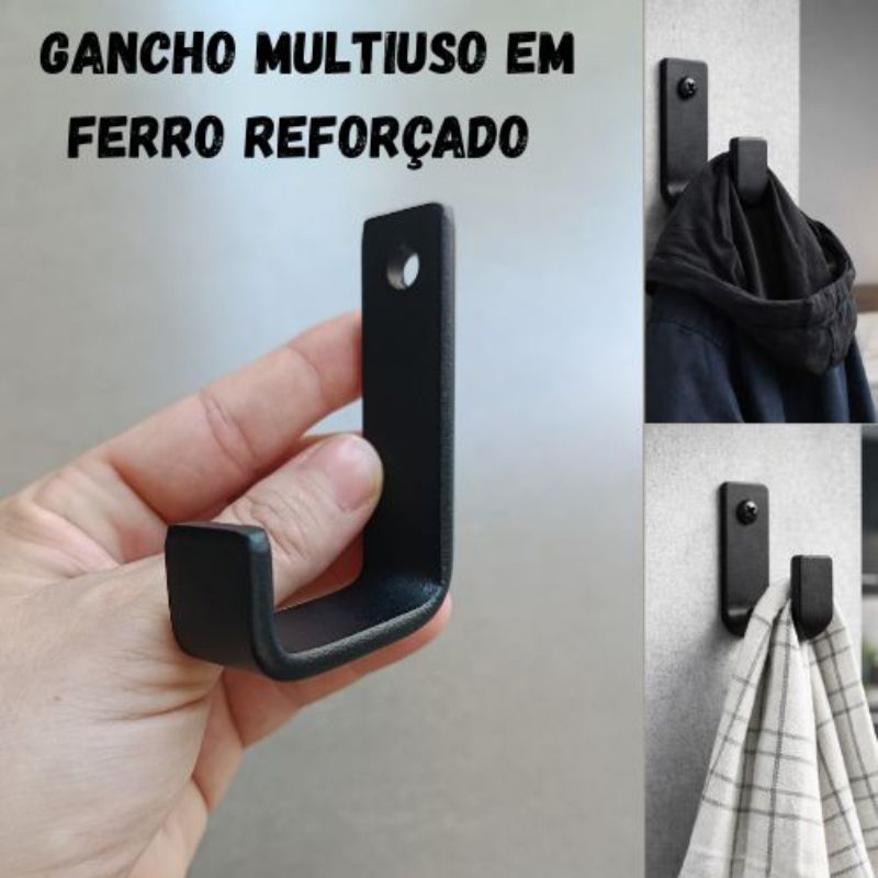 Gancho Suporte de Parede Multiuso de Ferro Reforçado – Organizador de Bolsas Toalhas Roupas e Acessórios em Oferta na Shopee