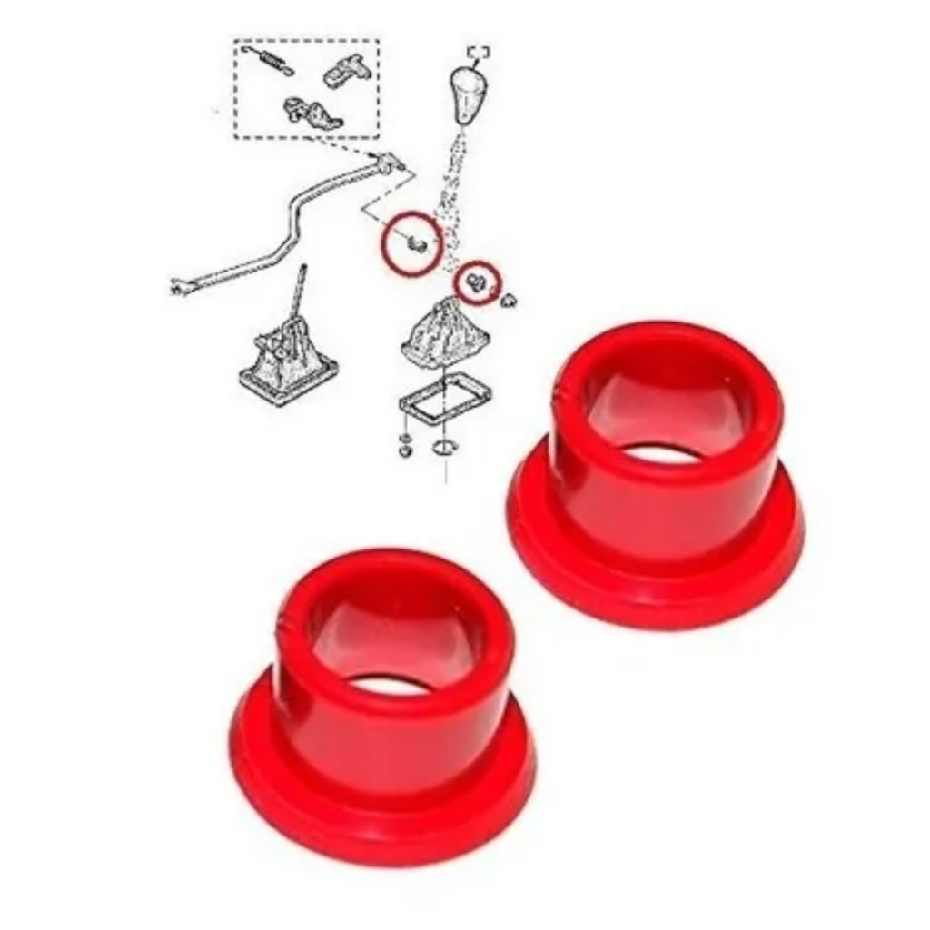 Par Bucha reparo inferior Alavanca Cambio Logan/sandero/clio/kangoo/scenic NV em Oferta na Shopee