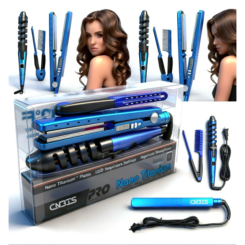 Chapinha Profissional 3 em 1 Bivolt 110/220V | Prancha + Babyliss + Ondulador | Aquece Rápid em Oferta na Shopee