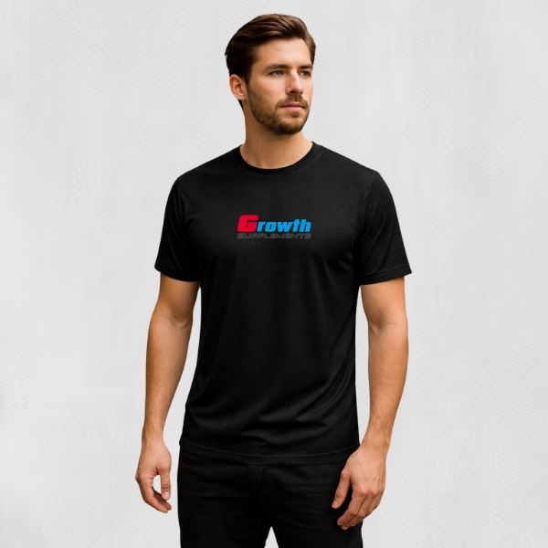 Camisa Dry Fit Masculina - GR0WTH 01 - Academia Corrida Tecnologia Dry Fit Elasticidade Superior Conforto Térmico
