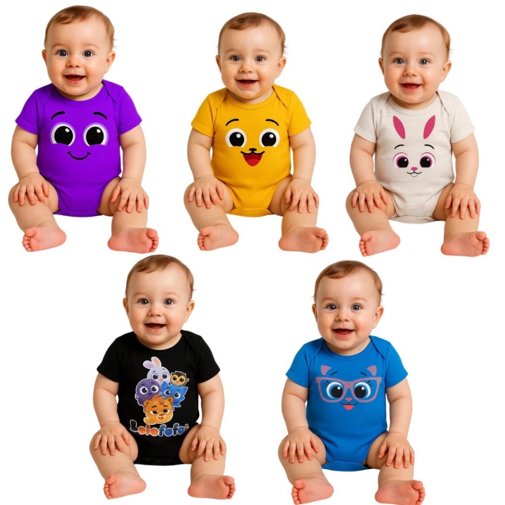 Body Bebe BOLOFOFO Macacao Tematico Infantil Personagens Fantasia Mesversario Bori bory em Oferta na Shopee