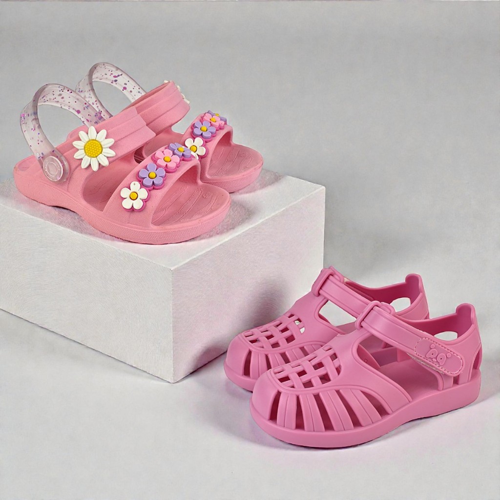 Kit 2 Pares de Sandália Papete Babuche Menina Escolar Confortável Pandoka em Oferta na Shopee