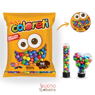 Confete de Chocolate Coloreti Colorido Sortido 1kg - Jazam em Oferta na Shopee