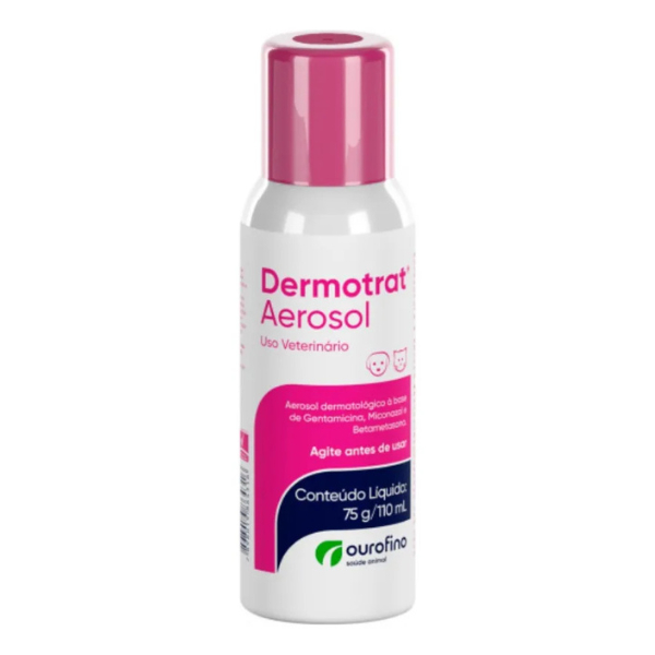 Dermotrat Spray 110ml Tratamento Contra Infecções De Pele Pets