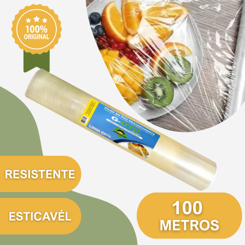 BOBINA FILME DE PVC ROLO 28X300 METROS PAPEL FILME