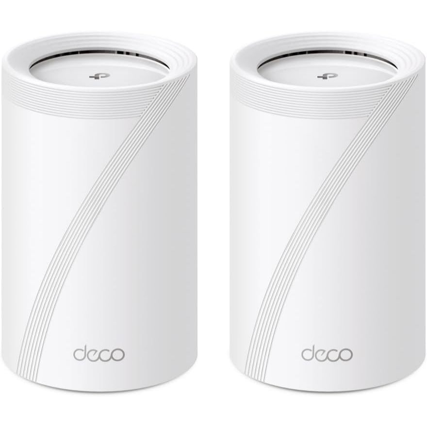 Kit de Roteador Deco BE65(2un) Tri-Band BE11000 Mesh Wi-Fi 7, Cobre até 420 m², 200dispositivos