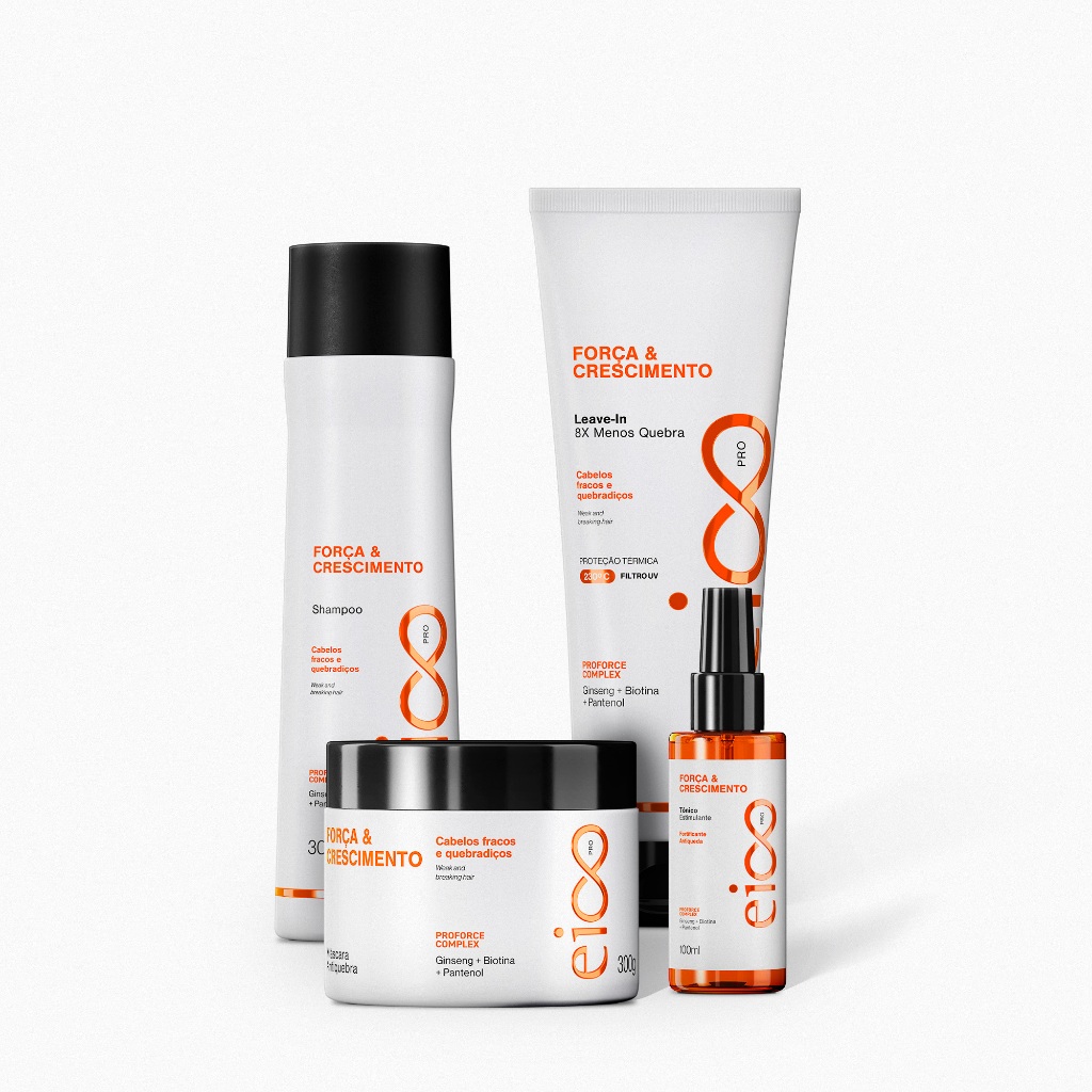 Kit Estimulante Leave-in Força e Crescimento Eico Pro - 4 Produtos