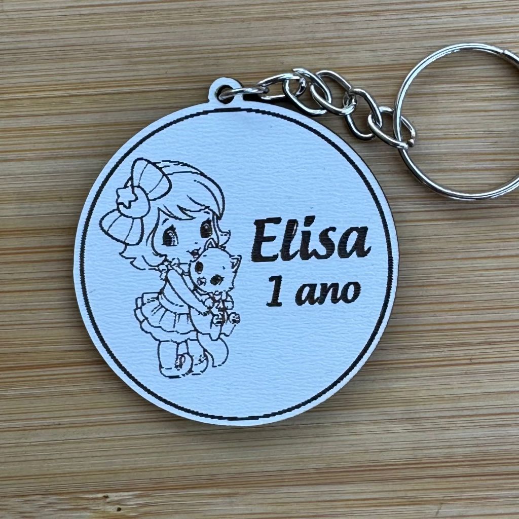 Kit Chaveiros Personalizados MDF Moranguinho Baby – Lembrancinha de Aniversário Personalizado MDF
