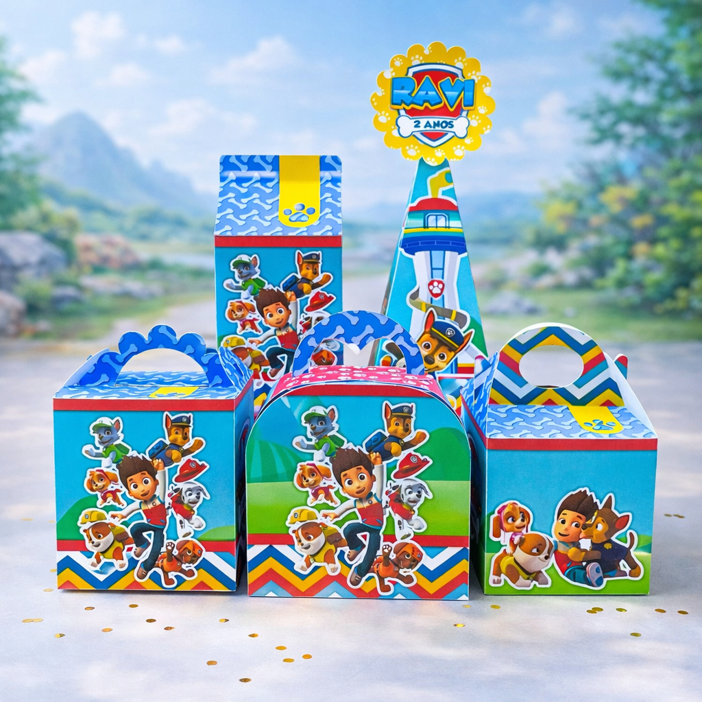 Personalizados Patrulha Canina - Pronto para Montar - Lembrancinhas  - caixinha personalizada