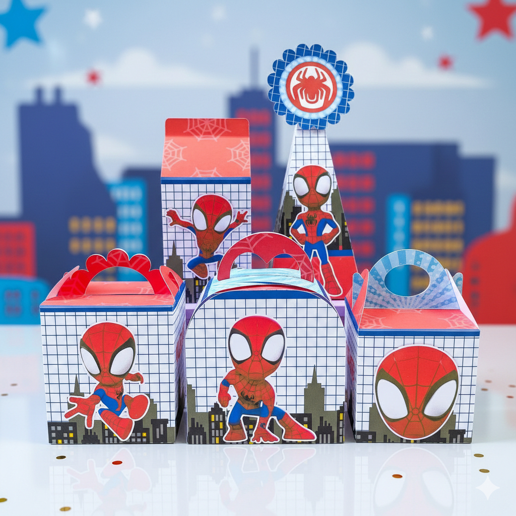 PEGUE E MONTE Personalizados Homem Aranha baby | lembrancinhas de festa | Caixinhas para festa