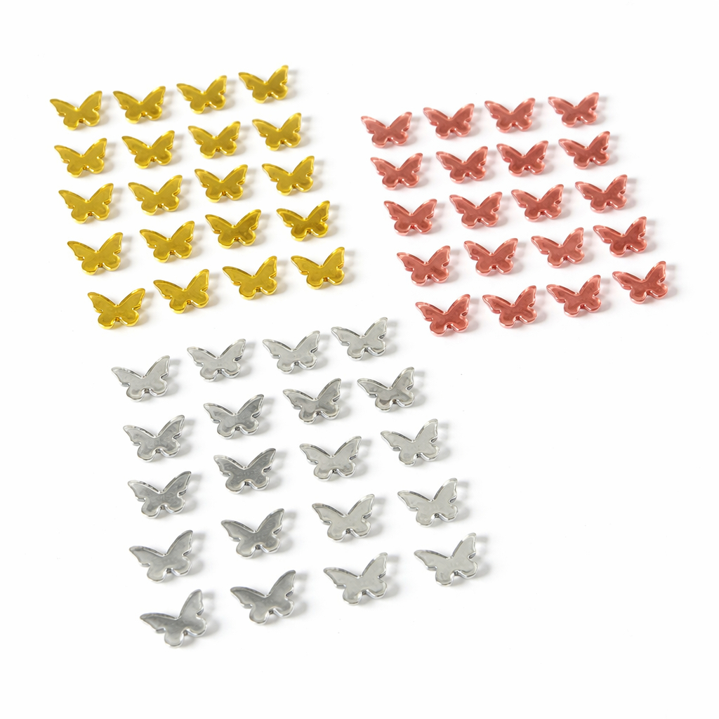 Mini Apliques Tags Borboleta (1cm) em Acrílico p/ Decoração Acabamentos em Oferta na Shopee