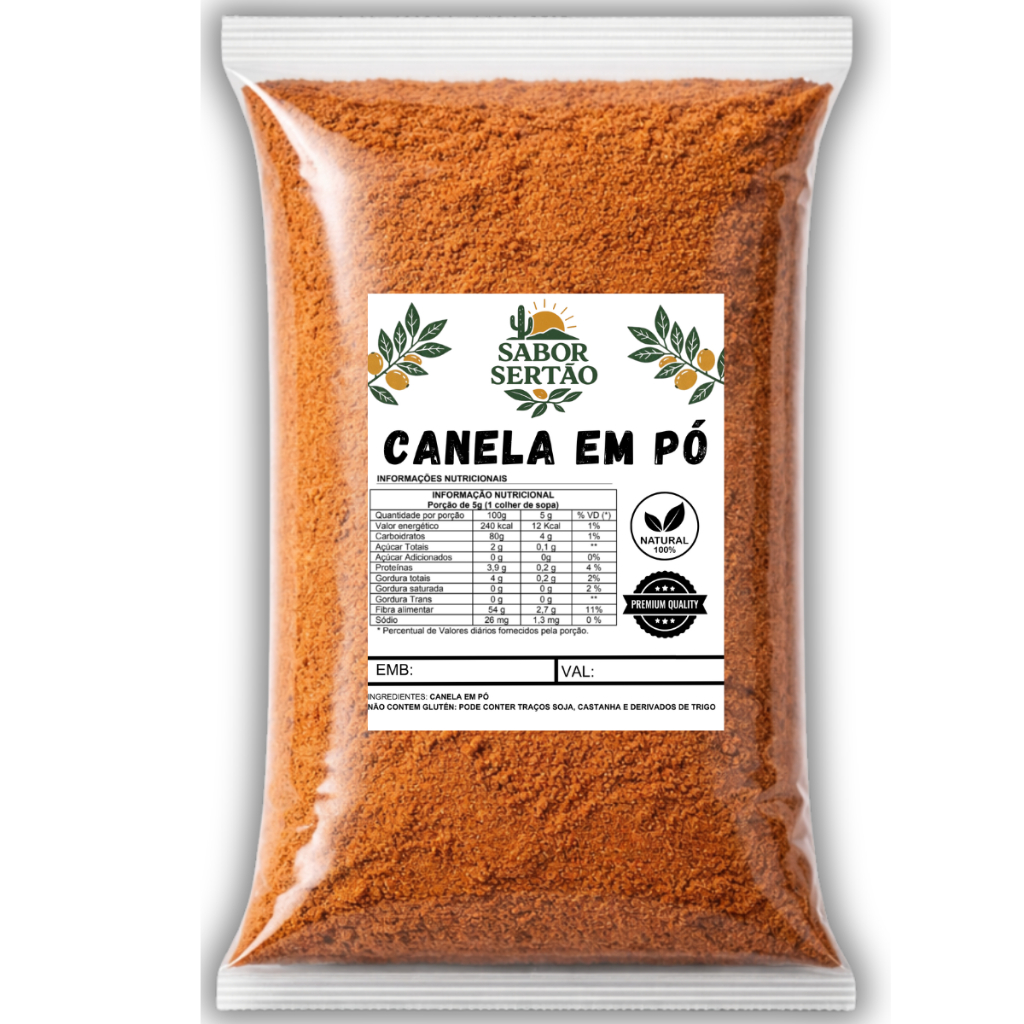 Canela Em Pó 100% Pura 1kg - 500GR em Oferta na Shopee