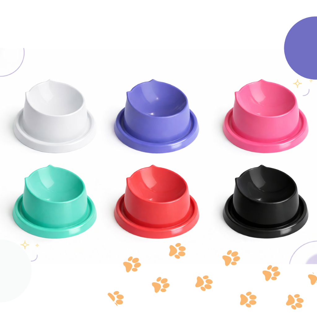 Comedouro Ergonômico Elevado para Gatos Anti-Formiga Corretor de Postura Premium Ração Água em Oferta na Shopee