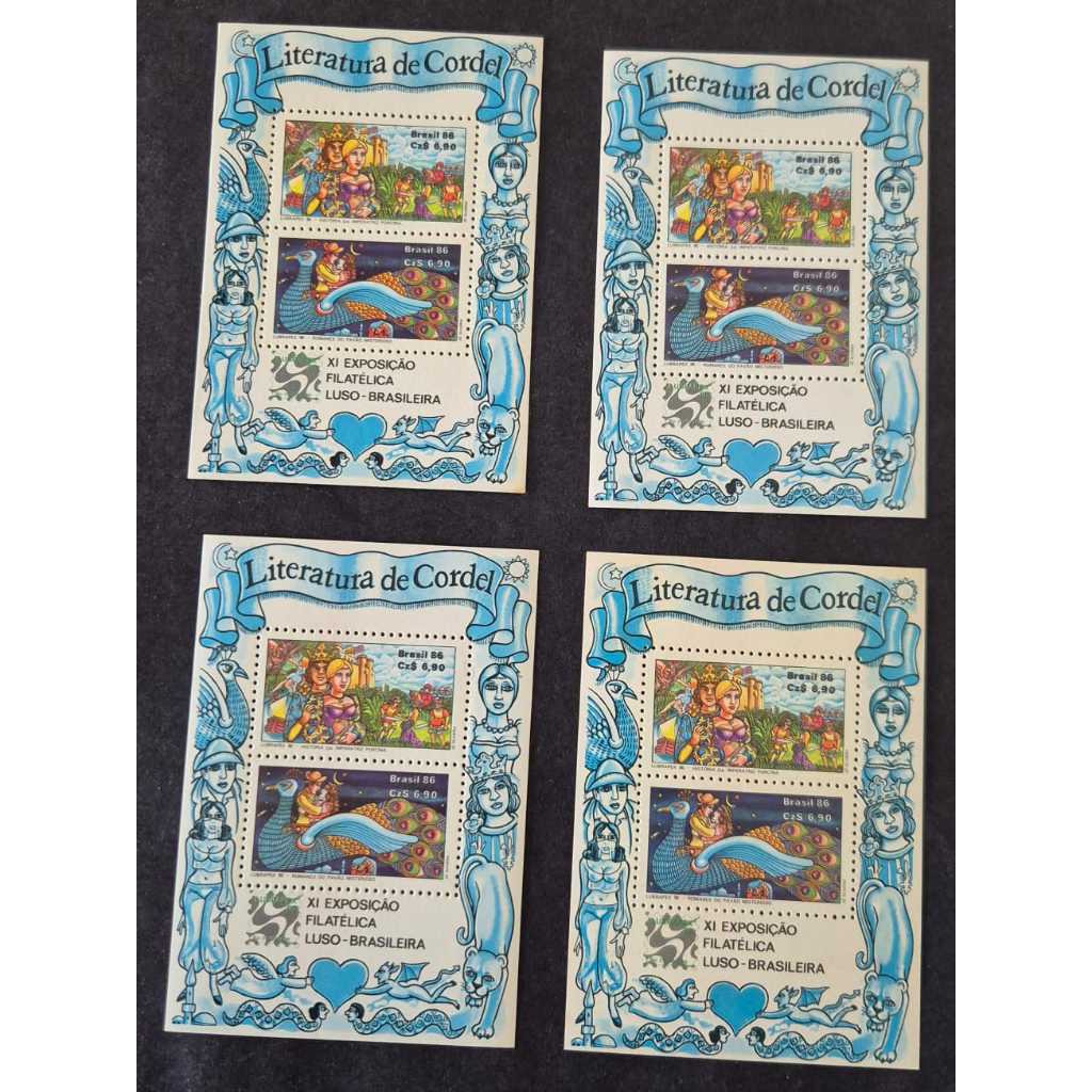 Bloco selos dos correios. B-73 - 11ª Exposição Filatélica Luso-brasileira - Rio - Filatelia.