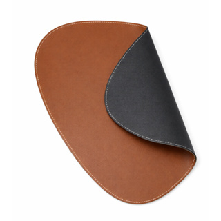 Kit Jogo Americano Sousplat Couro Costurado Dupla Face Decoração Mesa Posta + Porta Copos em Oferta na Shopee