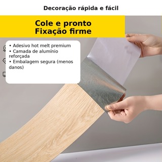 Piso Vinílico Adesivo Autocolante Madeira Lavável Revestimento Chão Sala Quarto Cozinha até 5m² em Oferta na Shopee