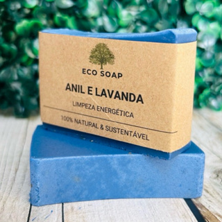 Sabonete Artesanal de Anil e Lavanda - Limpeza Energética envio rápido em Oferta na Shopee
