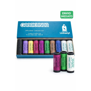 Kit Linha Gabrielinha Linhanyl Costura - 10 Tubos Preta, Branca ou Sortida em Oferta na Shopee
