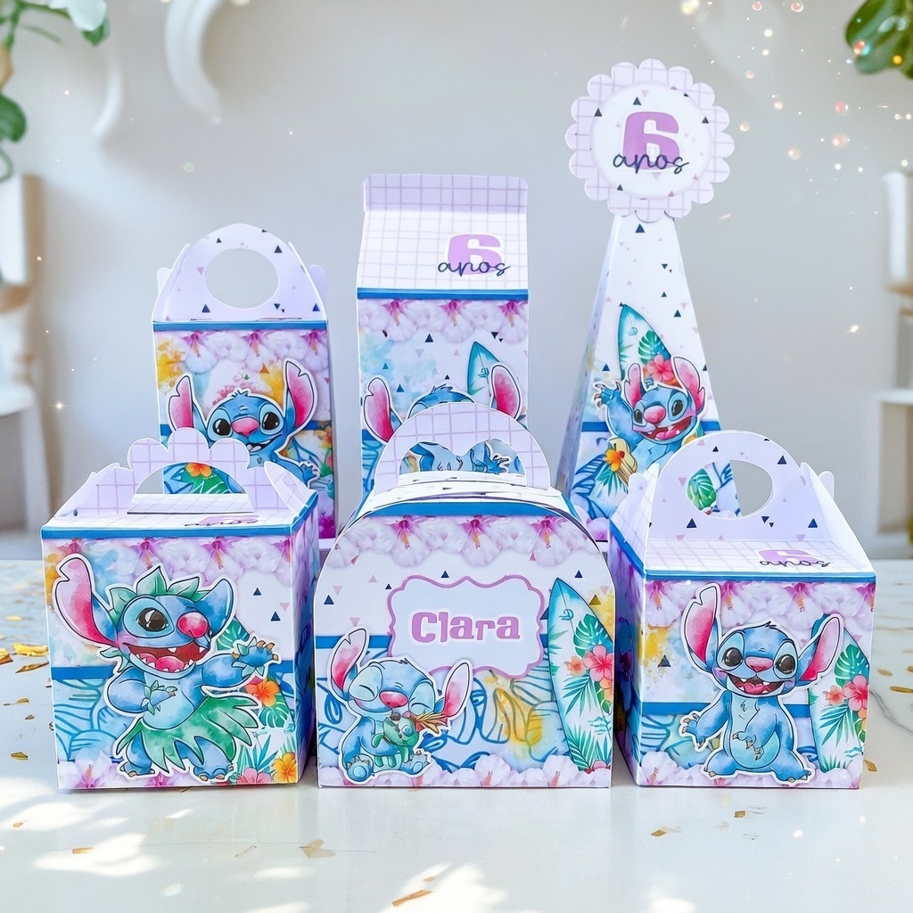 Personalizados Lilo Stitch | Caixinhas Personalizadas | Lembrancinhas | Pronto para Montar Stitch