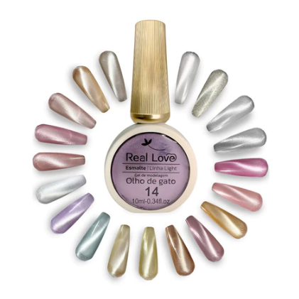 Esmalte Em Gel Magnetico Glitter Olho De Gato 10ml - Real Love em Oferta na Shopee