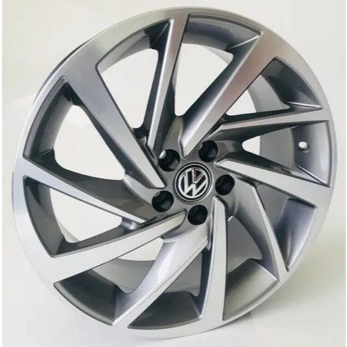 Kit 4 Rodas Aro 17x7,0 5x100 Fox Virtus Grafite Diamantada Krmai R93