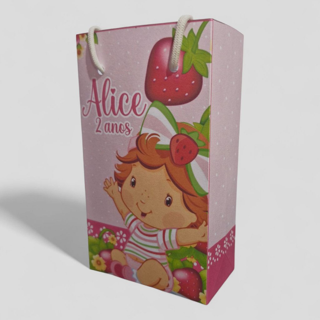 50 SACOLINHA PERSONALIZADA MORANGUINHO BABY | PEGUE E MONTE |PERSONALIZADO LEMBRANCINHA SACOLINHA MORANGUINHO BABY