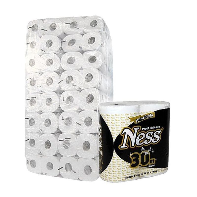 Papel higiênico folha dupla fardo c/64 Ness