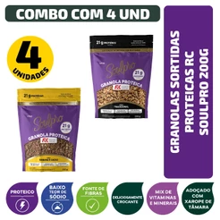 Combo Granolas Sortidas Proteicas Soulpro 200g - 4 Unidades