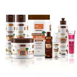 Kit Linha Óleos Africanos + Recarga de Queratina bn.Cachos