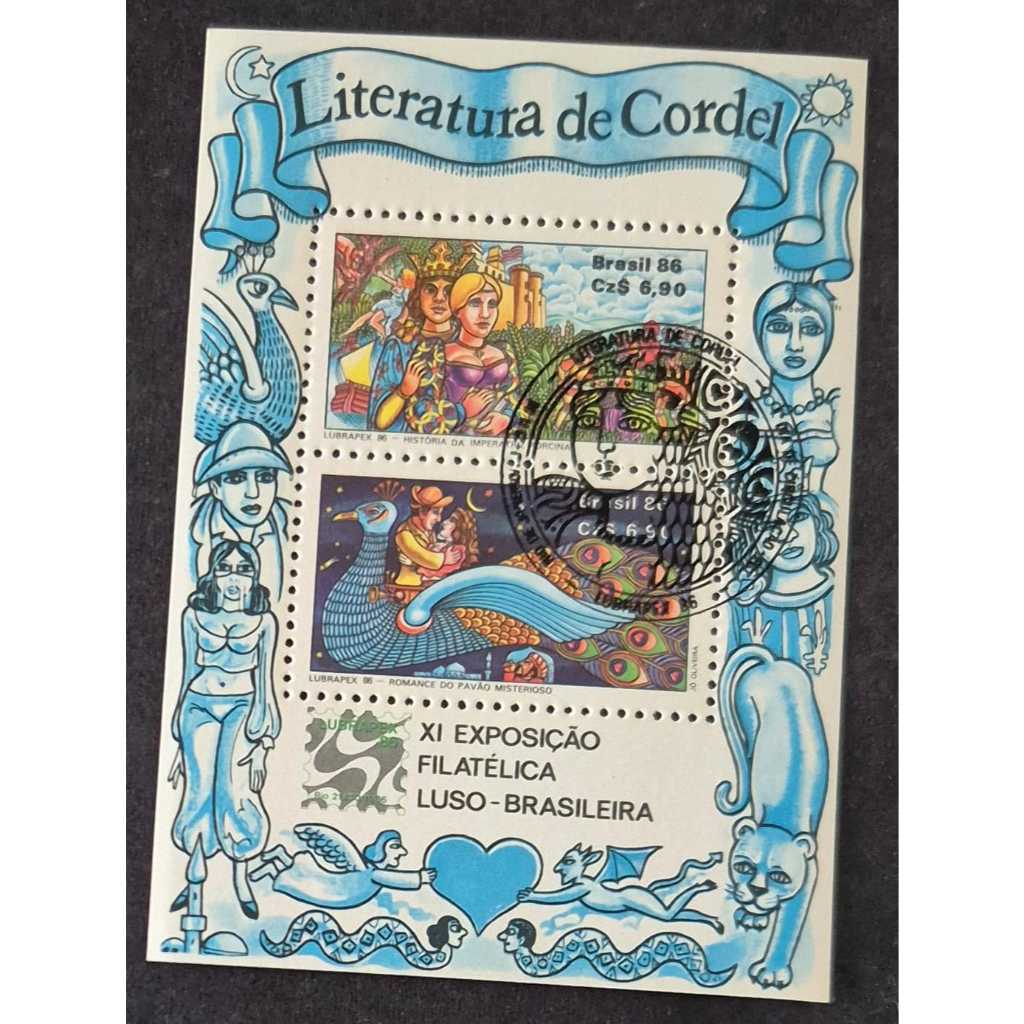 Bloco selo postal B-73 11ª Exposição Filatélica Com carimbo de 1º dia de circulação leia a descrição